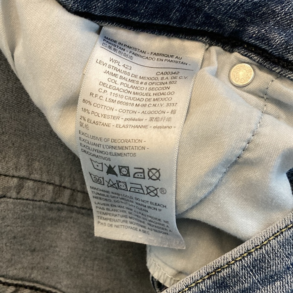 Levi’s mid rise jean shorts signature Levi Strauss gold denim 5 pocket 10 w30 - Picture 6 of 12